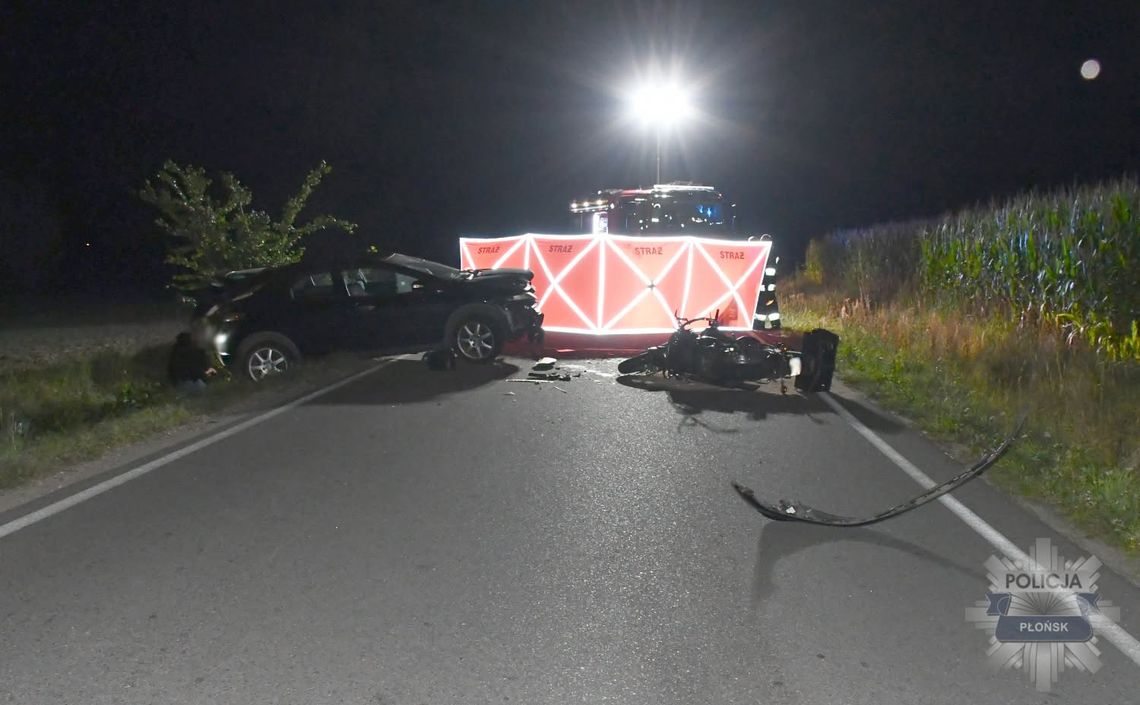 Motocyklista zginął po czołowym zderzeniu z Hondą. Tragiczny finał wieczornej jazdy Motocyklista zginął po czołowym zderzeniu z Hondą. Tragiczny finał wieczornej jazdy