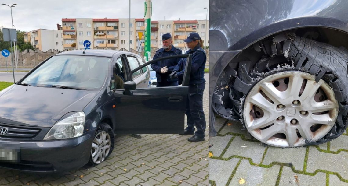 Na trzech kołach, za to z muzyką na full. Pijany kierowca bujał się hondą po mieście