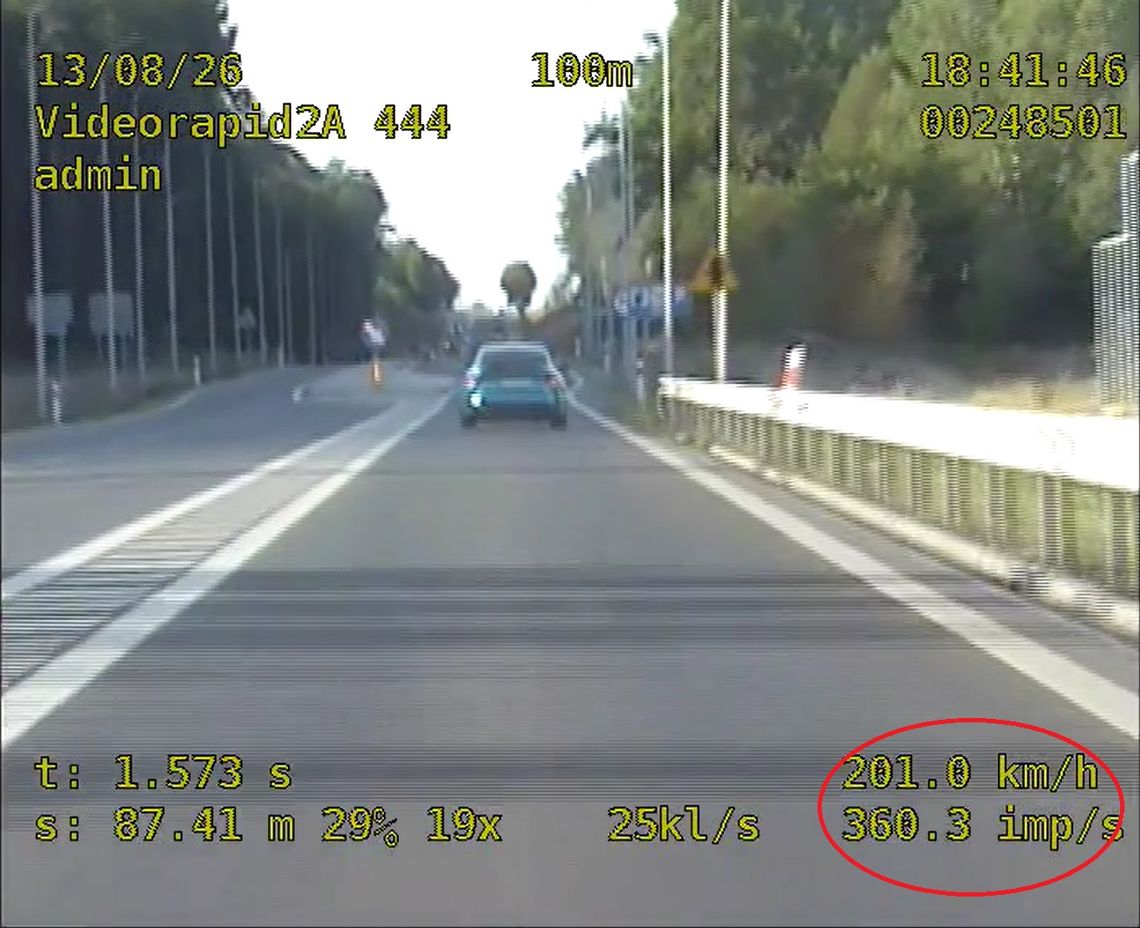 Na znaku 70, na liczniku BMW 200. Kierowca namierzony przez policję pożegnał się z prawkiem