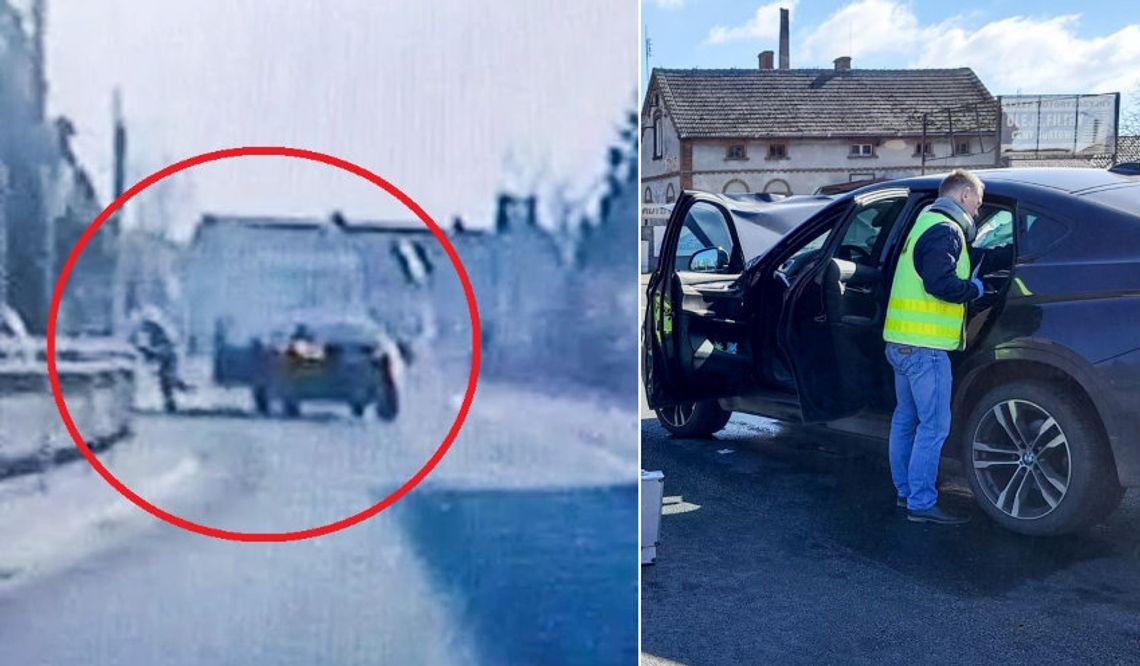 Naćpany złodziej uciekał kradzionym BMW. Rozbił auto na drodze krajowej [WIDEO, FOTO]
