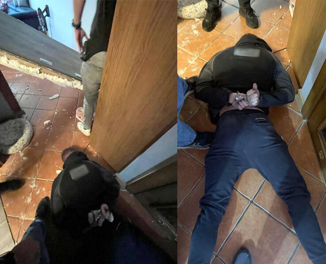 Najpierw laboratorium, teraz dilerzy. 28-latek nie chciał otworzyć, więc policjanci weszli z drzwiami