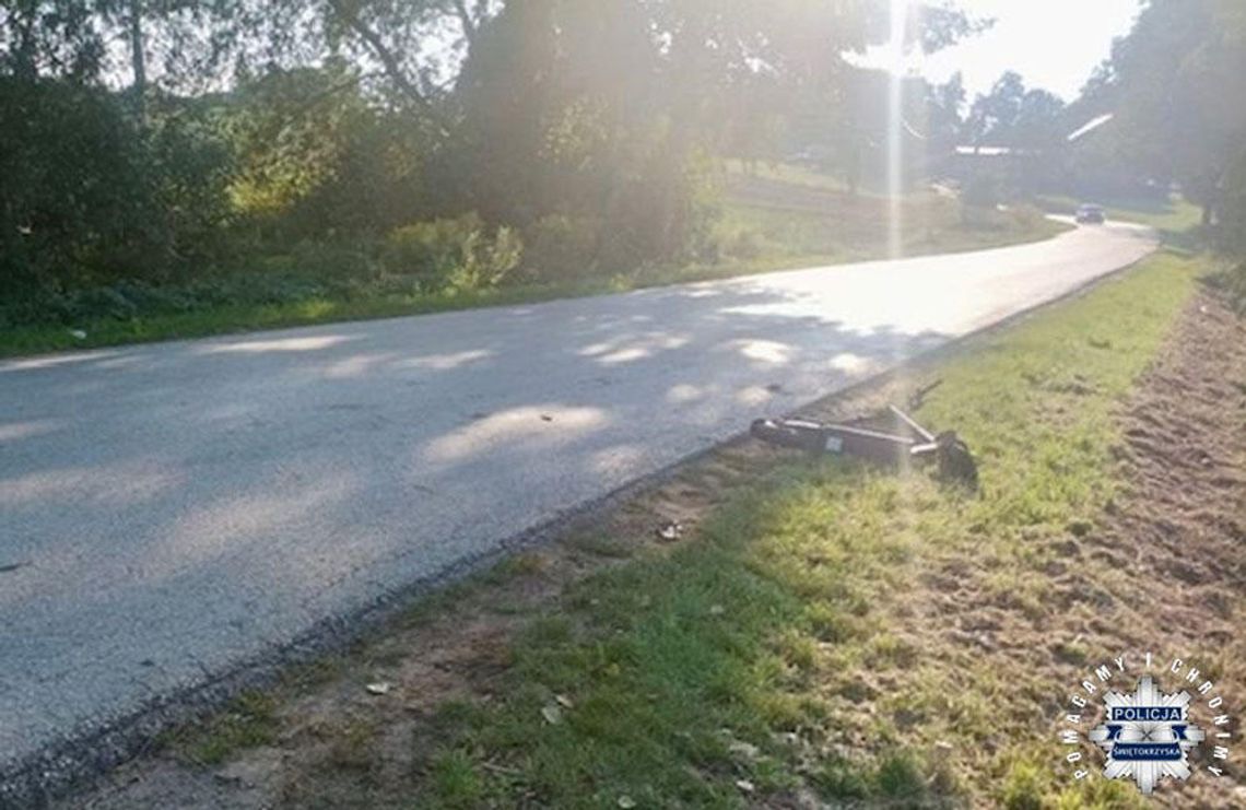 Nastolatka przewróciła się na hulajnodze elektrycznej i uderzyła głową o asfalt. Nie miała kasku
