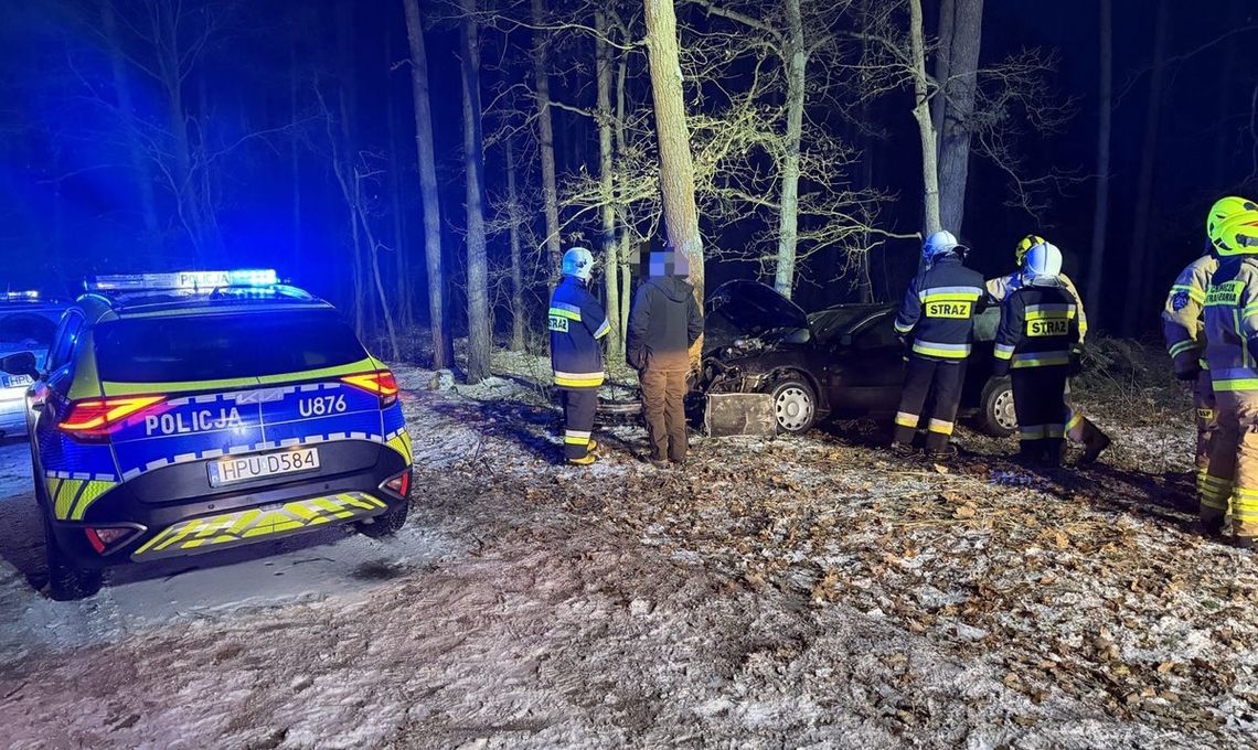 Nocny pościg zakończony na drzewie. Recydywista uciekał audi przed policją Nocny pościg zakończony na drzewie. Recydywista uciekał audi przed policją