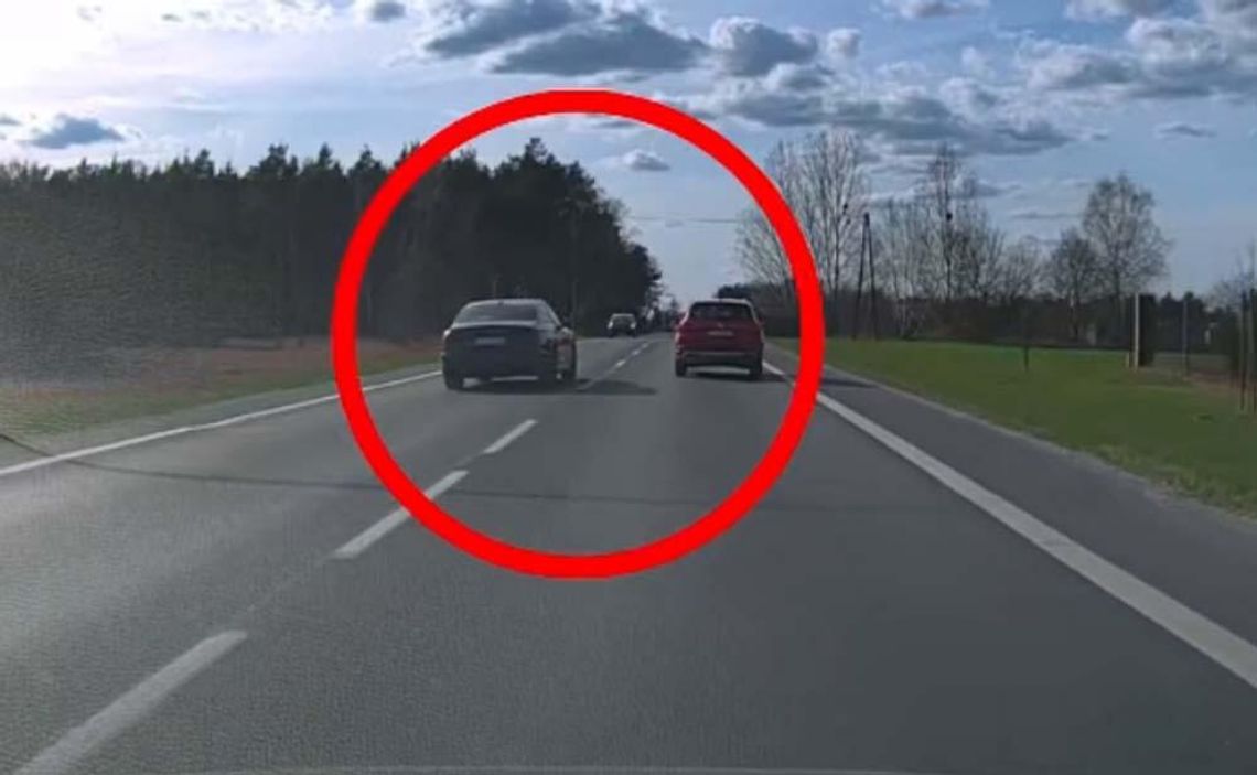 O włos od czołówki podczas wyprzedzania. Policja dostała film z niebezpieczną jazdą kierowcy audi S8