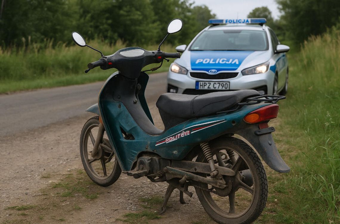 Pijany 38-latek po wpadce poprosił kolegę, żeby odebrał motorower. Wkopał go, bo był poszukiwany