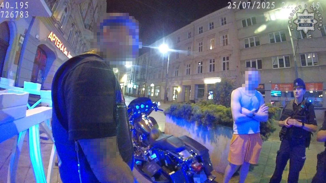 Pijany Belg urządził sobie rajd harleyem po mieście. Niebezpieczną zabawę przerwała policja