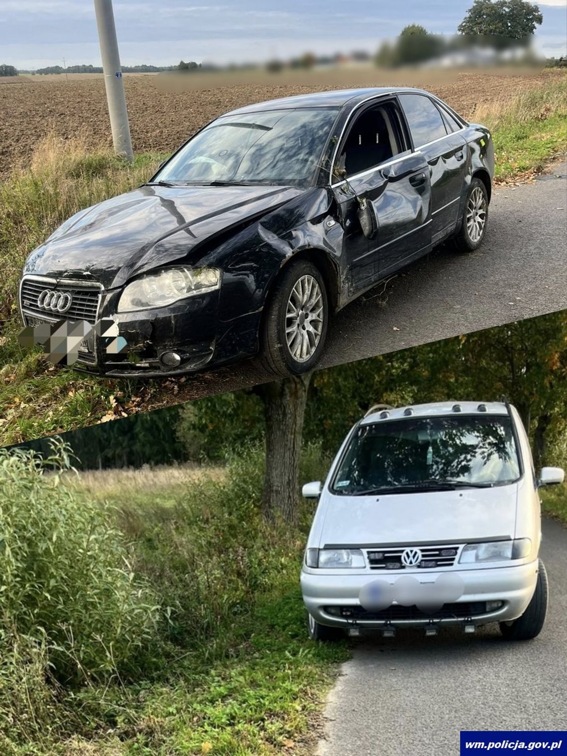 Pijany kierowca wrócił po rozbity samochód drugim autem. Miał 1,5 promila, nie miał uprawnień i był poszukiwany Pijany kierowca wrócił po rozbity samochód drugim autem. Miał 1,5 promila, nie miał uprawnień i był poszukiwany
