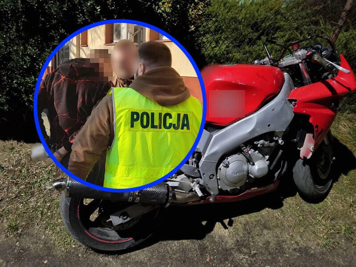 Pijany motocyklista wjechał w starszą kobietę na pasach, zgubił pasażera i uciekł. Policjanci odnaleźli go w szafie u matki