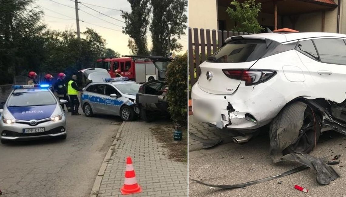 Pijany uciekał przed policją. Staranował kilka aut, w tym policyjny radiowóz