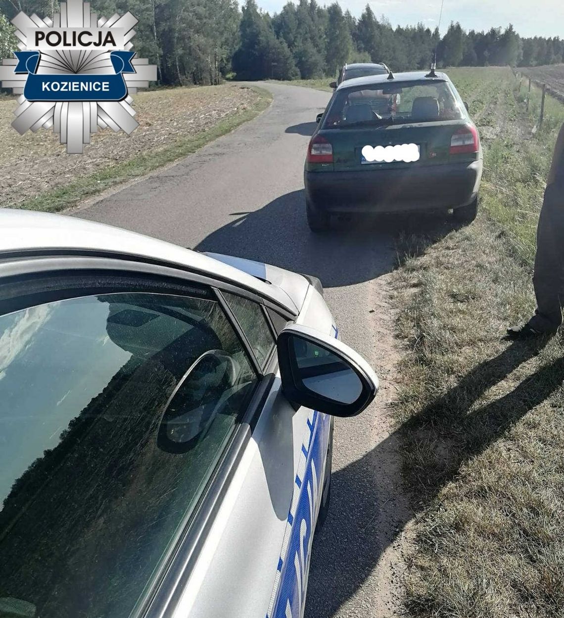 Pił w lesie, żeby żona nie widziała. Został zatrzymany, gdy wracał autem do domu