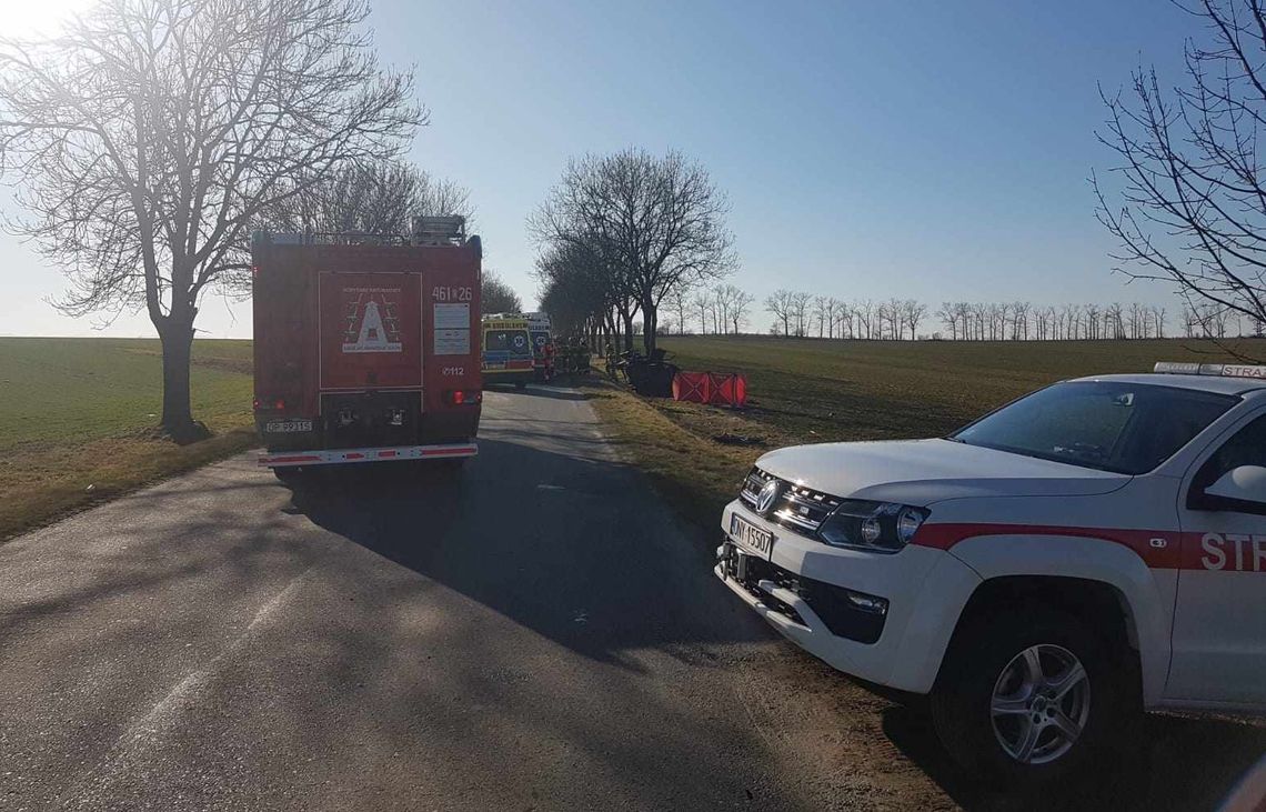 [ PILNE] Tragiczny wypadek na Opolszczyźnie. Auto dachowało i uderzyło w drzewo, zginęły trzy osoby