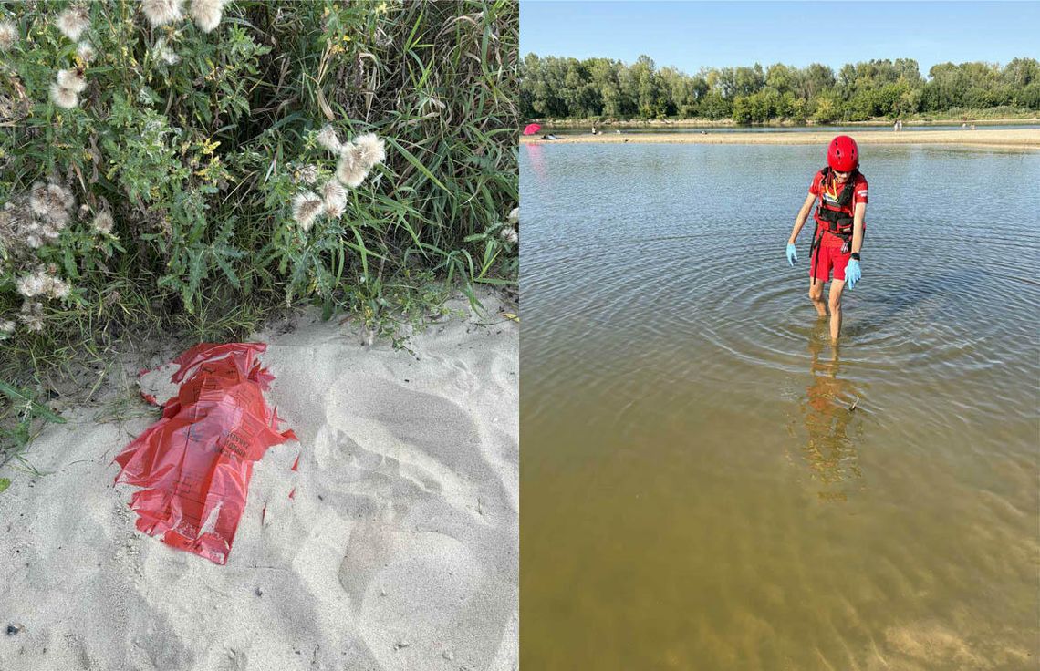 Plażowicz wyłowił z rzeki ludzką czaszkę. Ratownicy zabezpieczyli znalezisko i wezwali policję