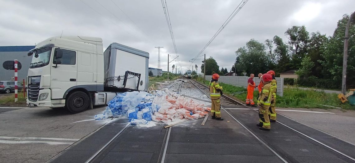 Pociąg osobowy wjechał w naczepę ciężarówki. W wypadku zginął maszynista