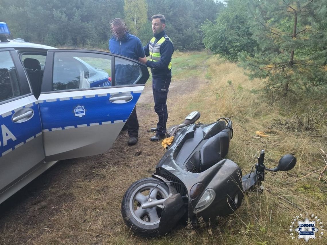 Podczas pościgu zwątpił, że uda mu się uciec i sam się zatrzymał. Motocyklista był pijany Podczas pościgu zwątpił, że uda mu się uciec i sam się zatrzymał. Motocyklista był pijany