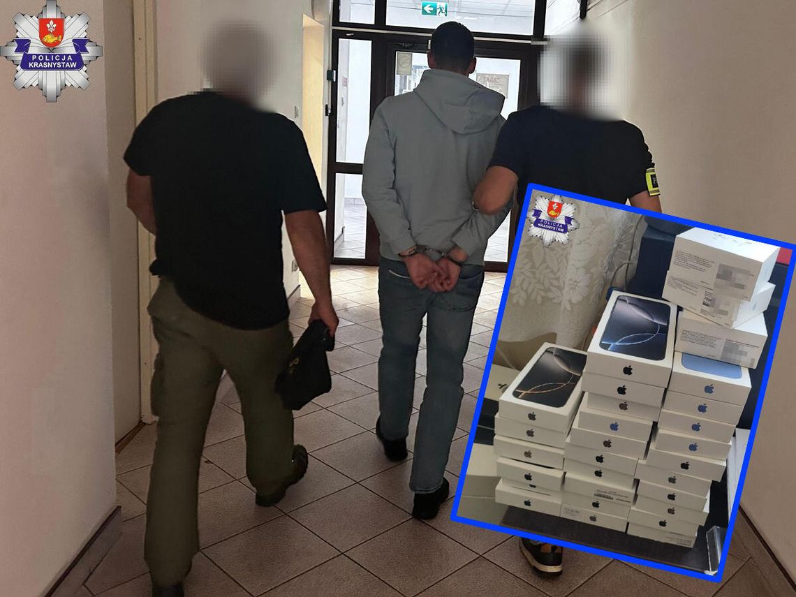 Podszywał się pod ludzi i brał na nich drogie telefony. Suma wyłudzeń to aż 430 tysięcy zł