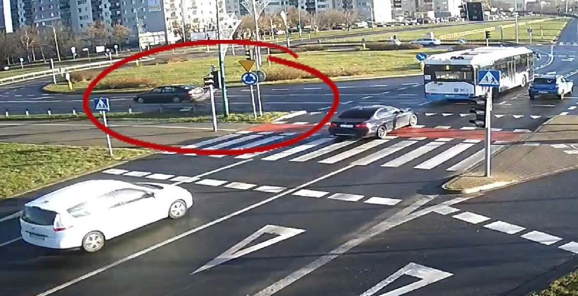 Pojechał na rondzie pod prąd. Zatrzymał się dopiero, gdy zablokował go radiowóz