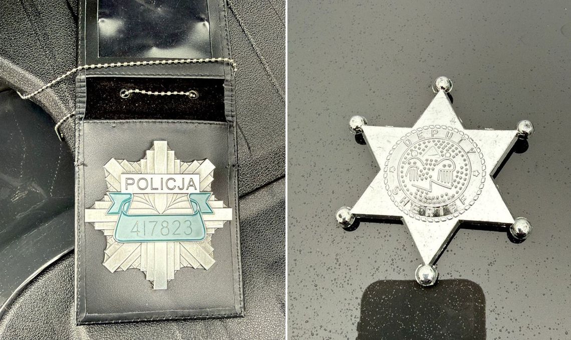„Policja jest już na miejscu” - przebieraniec wpadł na parkingu. Miał odznakę i gwiazdę szeryfa
