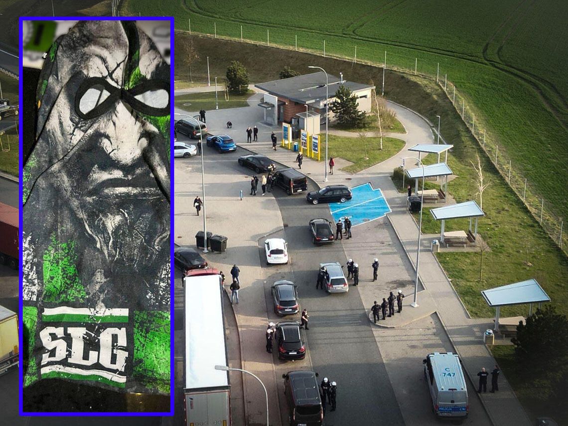 Policja namierzyła kolumnę samochodów z kibolami jadącymi na ustawkę. Wroga ekpia też była już w drodze