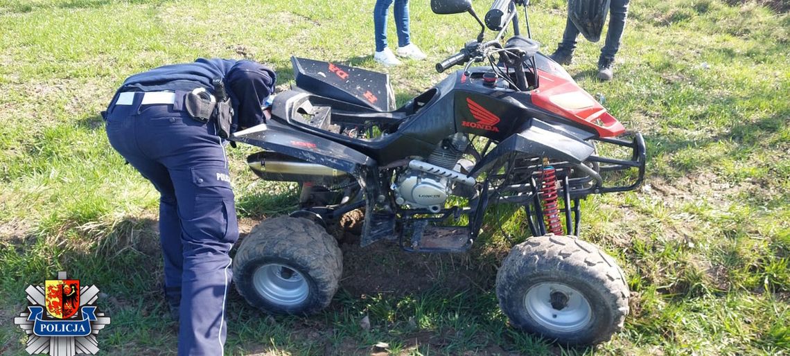 Policjanci ścigali 16-latków na quadzie. Jechali na czerwonym świetle i stwarzali ogromne zagrożenie