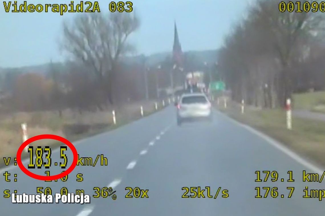 Pomylił drogę pod Drezdenkiem z niemiecką autostradą. Kierowca mazdy gnał 183 km/h