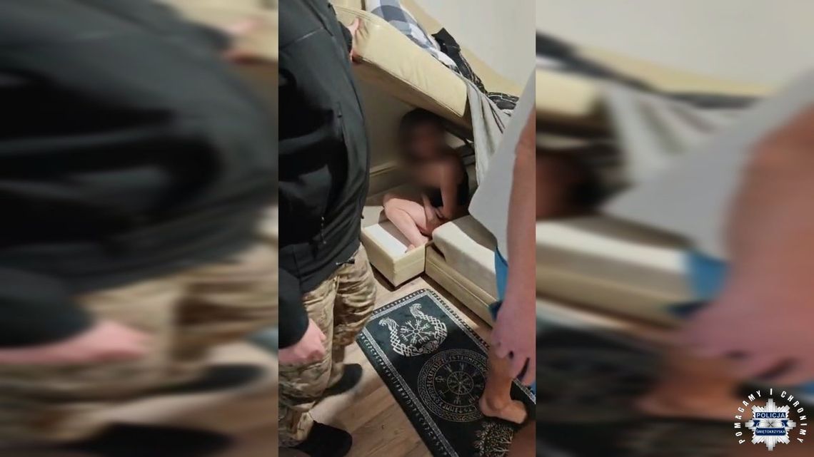 Poszukiwana kobieta schowała się przed policjantami w kanapie. Została odstawiona do więzienia