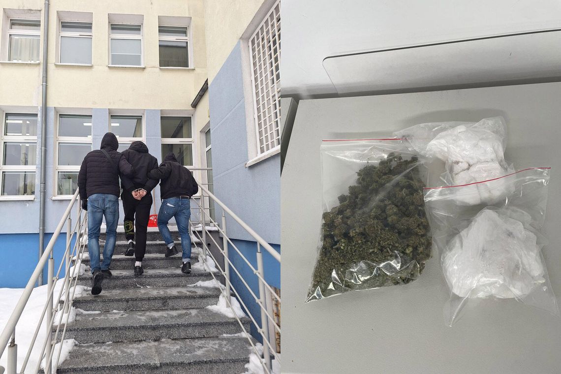 Poszukiwany 23-latek złapany z dużą ilością narkotyków. Trafił do aresztu i grozi mu długie więzienie