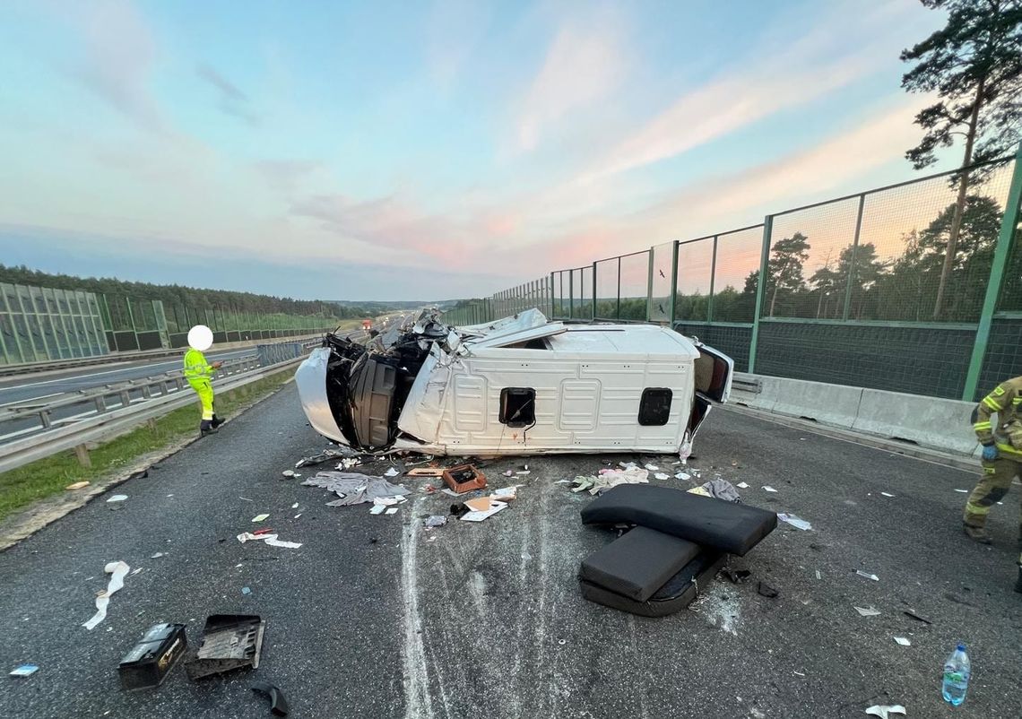 Poważny wypadek na autostradzie A2. Dziewięć osób poszkodowanych, pięć w stanie krytycznym