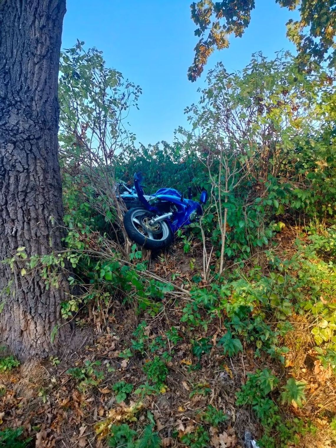 Poważny wypadek pod Płockiem. Auto wjechało w motocykl, lądował śmigłowiec LPR Poważny wypadek pod Płockiem. Auto wjechało w motocykl, lądował śmigłowiec LPR