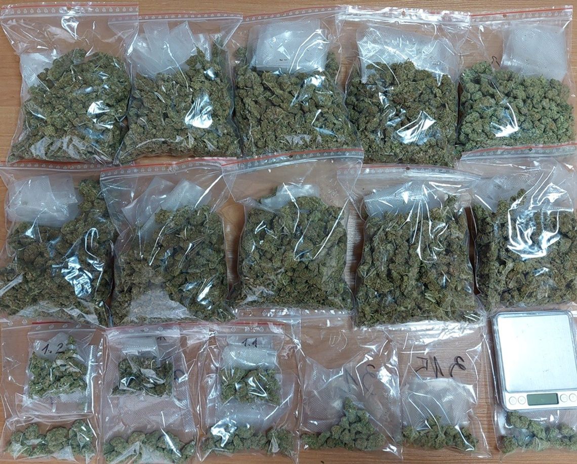 Prawie 1,5 kg narkotyków zabezpieczonych przez policjantów. Dwaj podejrzani w areszcie Prawie 1,5 kg narkotyków zabezpieczonych przez policjantów. Dwaj podejrzani w areszcie