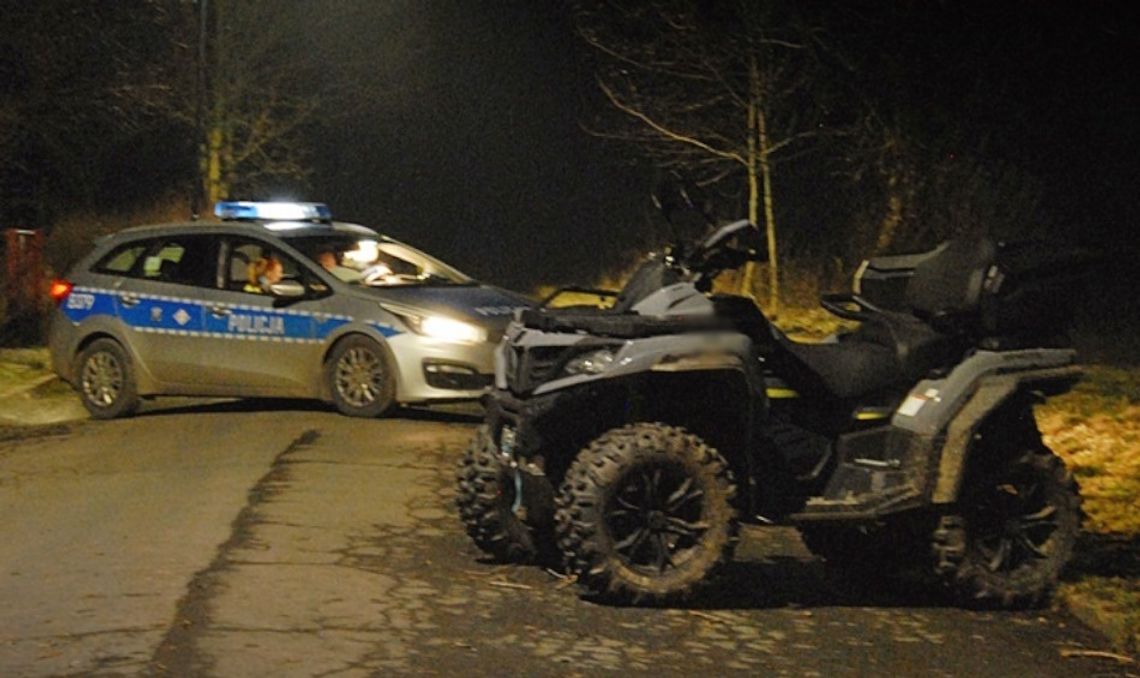 Próbował uciec quadem przed policją. W trakcie pościgu uzbierał mandaty na 20 tysięcy złotych Próbował uciec quadem przed policją. W trakcie pościgu uzbierał mandaty na 20 tysięcy złotych