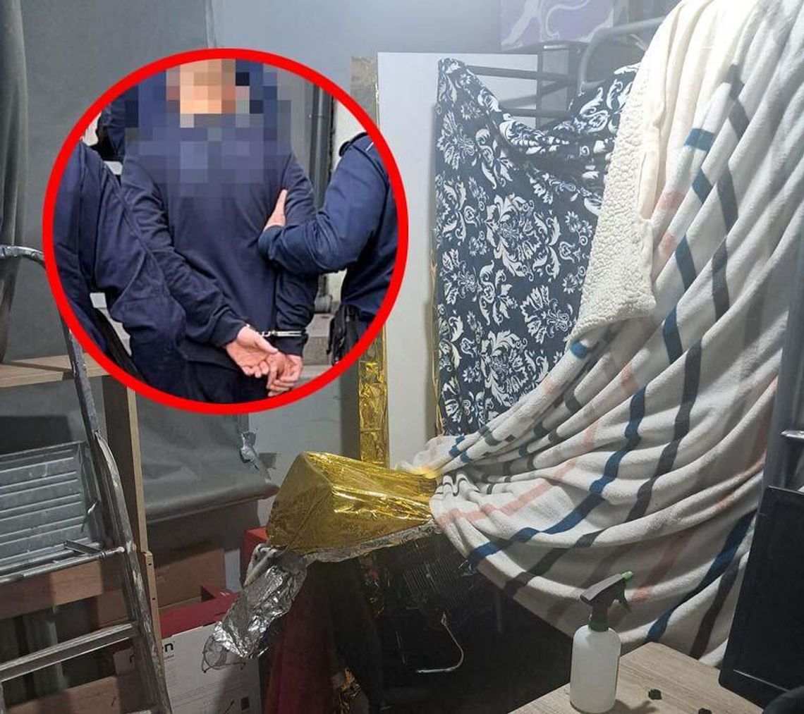 Przerobił łóżko na namiot, w którym uprawiał zioło. Wpadł, bo ktoś zgłosił, że po narkotykach zajmuje się dzieckiem
