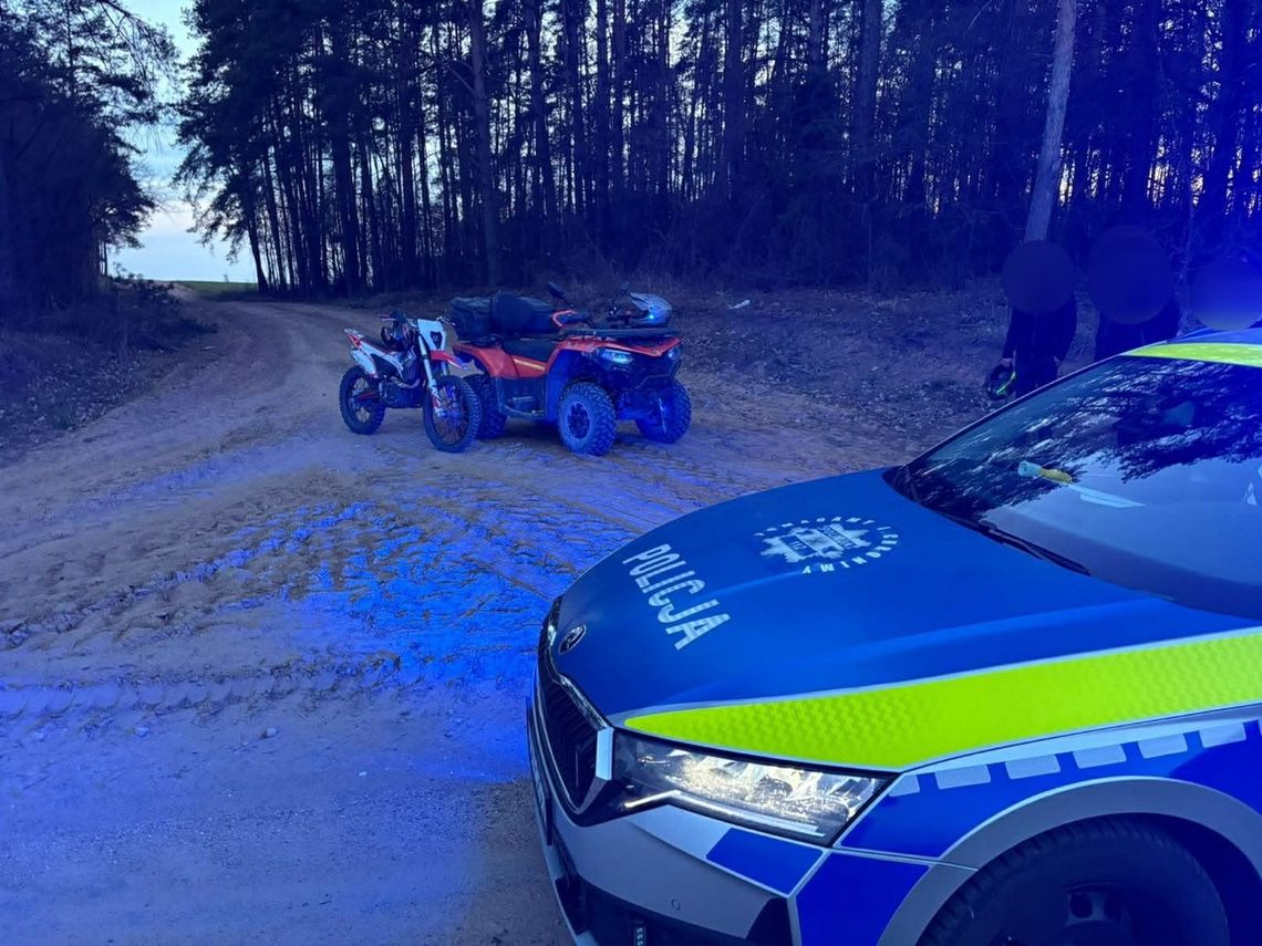 Rajd 14-latków przerwany przez policję. Quad bez świateł i motocykl bez OC, a chłopcy bez uprawnień