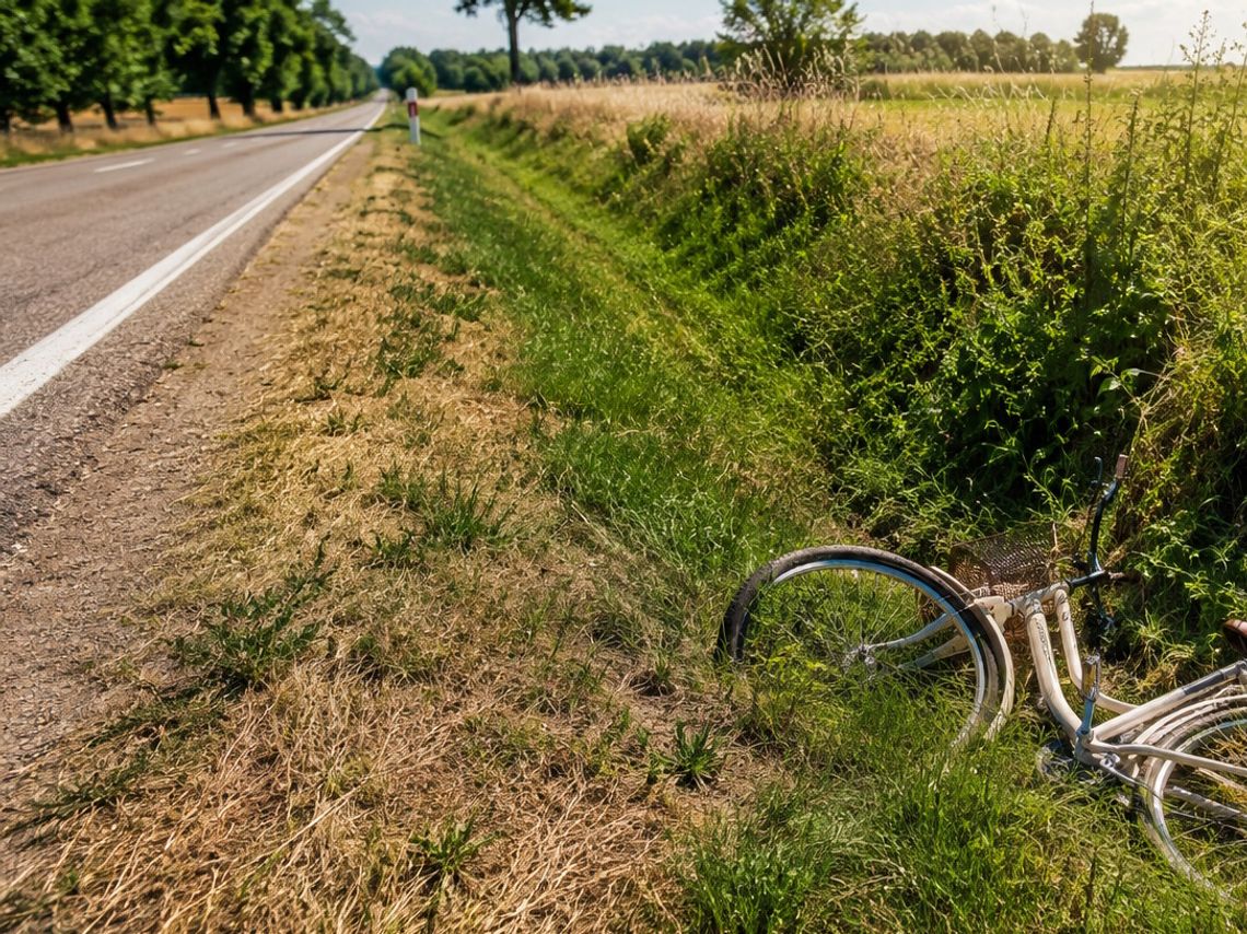 Rowerzysta doznał udaru, przewrócił się i leżał w rowie. Ludzie go mijali, ale nikt nie chciał pomóc