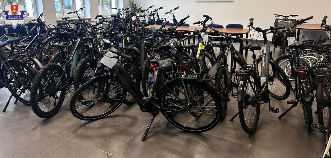 Rozbity gang złodziei rowerów. Policjanci zabezpieczyli ponad 170 jednośladów i zatrzymali 5 osób Rozbity gang złodziei rowerów. Policjanci zabezpieczyli ponad 170 jednośladów i zatrzymali 5 osób