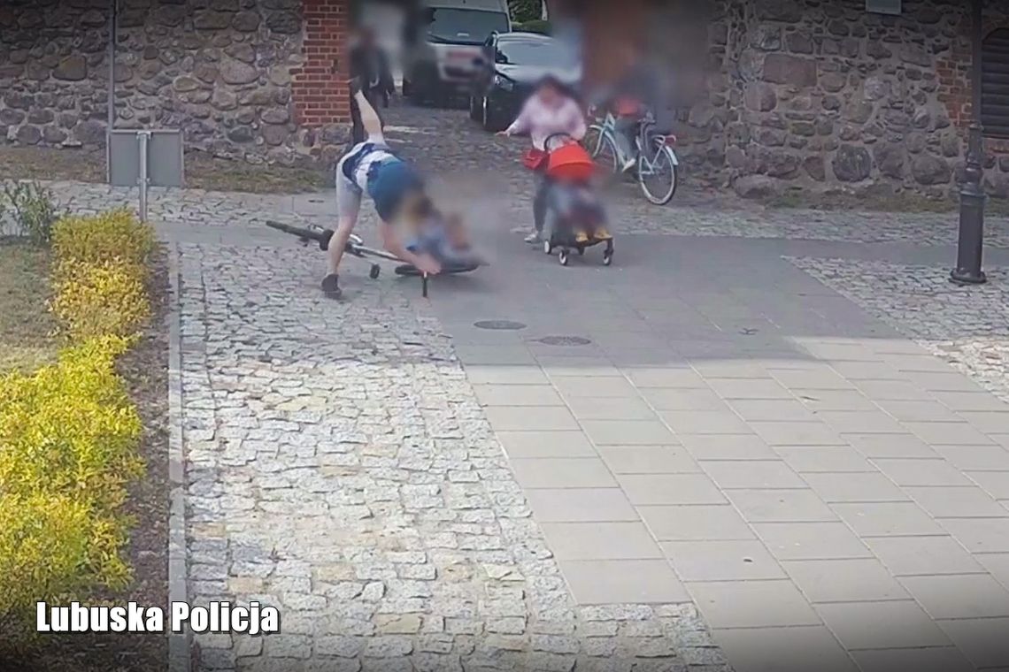 Rozpędzony rowerzysta wjechał w dziecko na hulajnodze, pozbierał się i ruszył dalej. Grozi mu 30 tys. zł grzywny