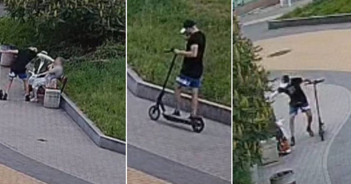 Seria zuchwałych kradzieży we Wrocławiu. Złodziej podjeżdża na hulajnodze i zrywa łańcuszki z kobiet