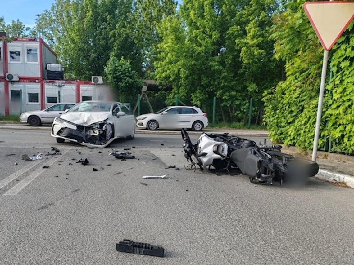 Śmiertelny wypadek motocyklisty w Opolu. 19-letni kierowca zajechał mu drogę