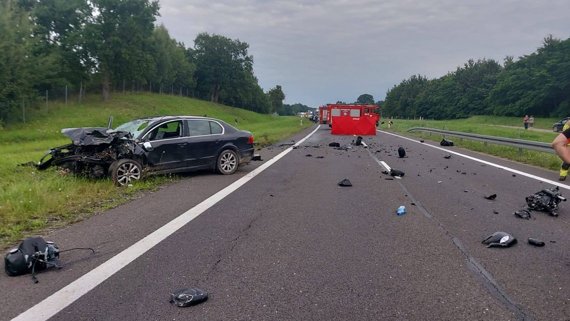 Śmiertelny wypadek na drodze S22. Zablokowany odcinek między Braniewem a Elblągiem