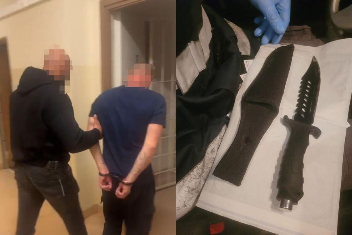 Sterroryzował go nożem "Rambo", zabrał kluczyki do samochodu i odjechał. Został zatrzymany, gdy przesiadał się do taksówki