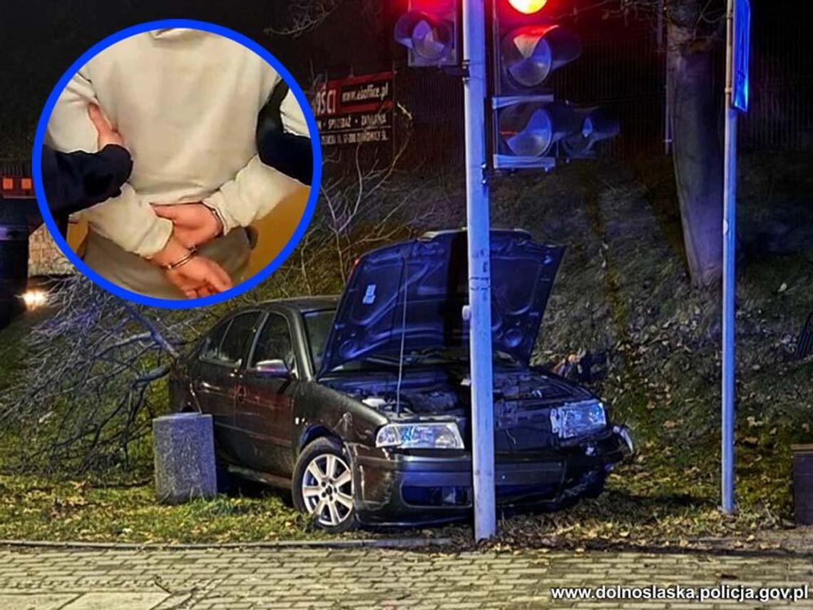 Tak zakończył się rajd młodego Ukraińca po mieście. Policjanci znaleźli przy nim biały proszek