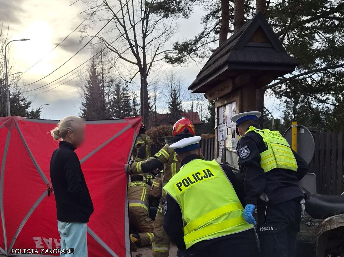 Tragedia w Kościelisku. 67-latek przygnieciony przez quada, lądował śmigłowiec LPR