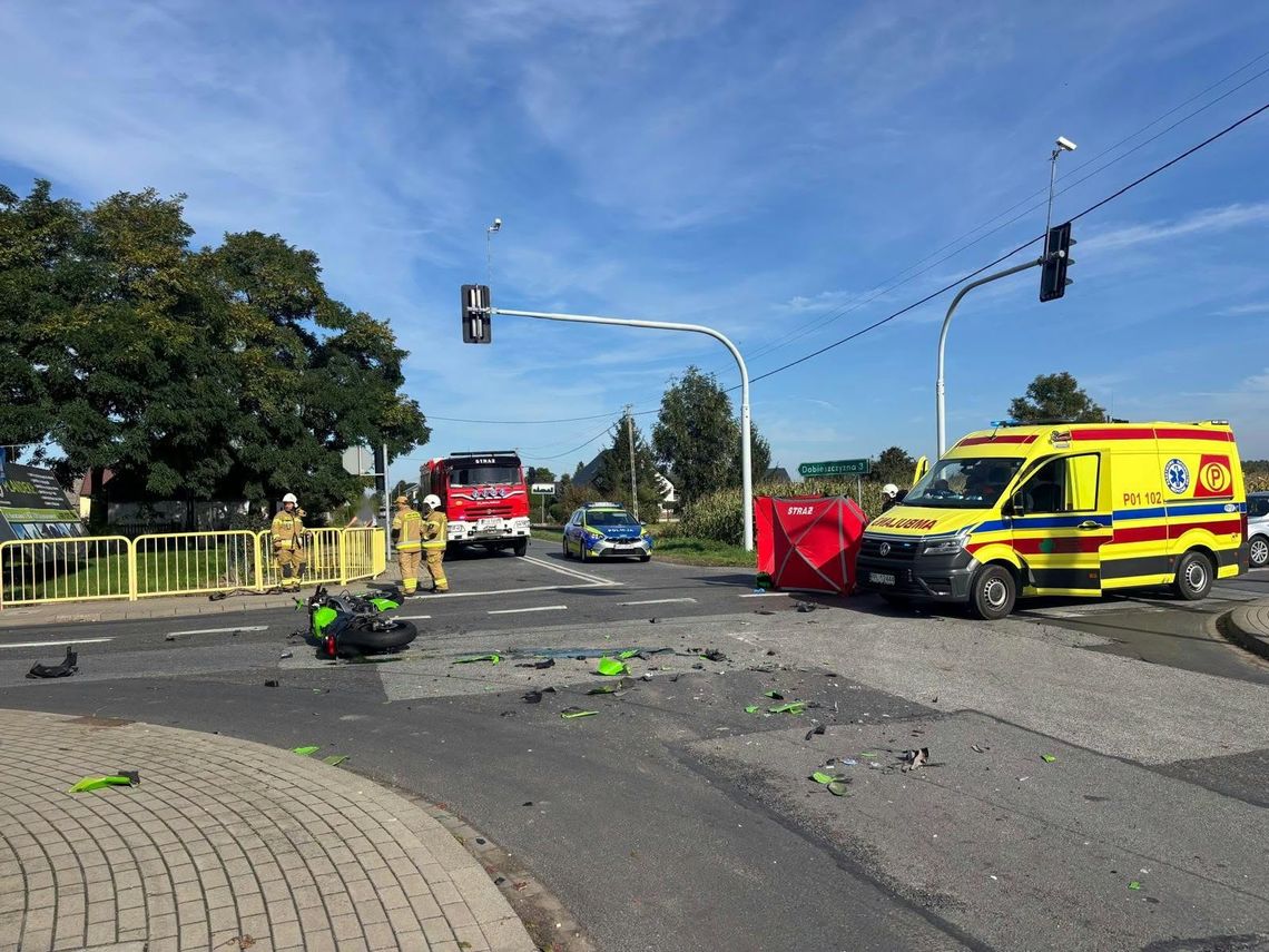 Tragiczne zderzenie Kawasaki z dostawczakiem. Motocyklista zginął na miejscu Tragiczne zderzenie Kawasaki z dostawczakiem. Motocyklista zginął na miejscu