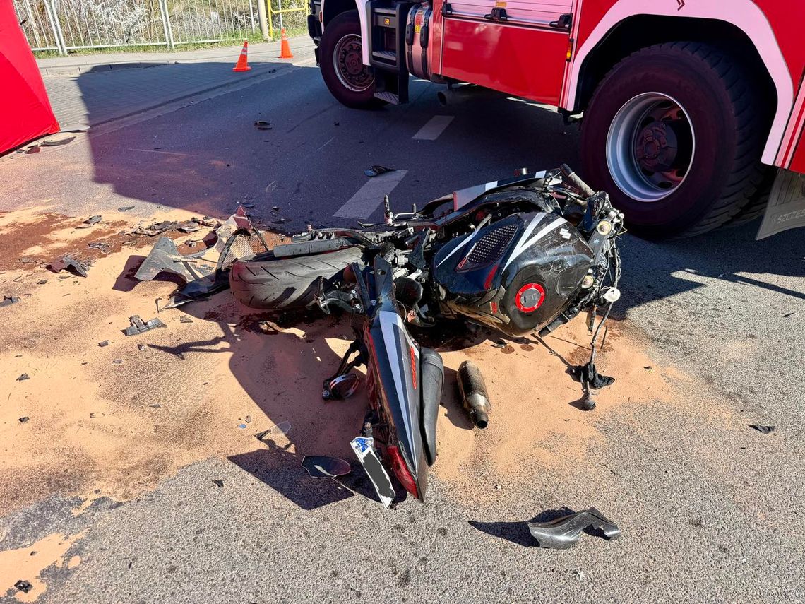 Tragiczny wypadek 28-letniego motocyklisty. Kierujący osobówką zajechał mu drogę