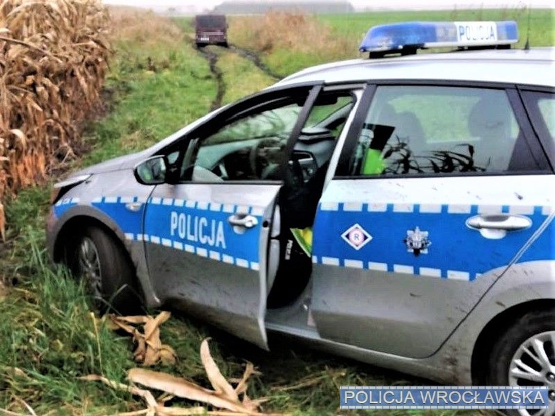 Uciekając przed policją ugrzązł w błocie: "Nie widziałem was, testowałem nowy skrót"