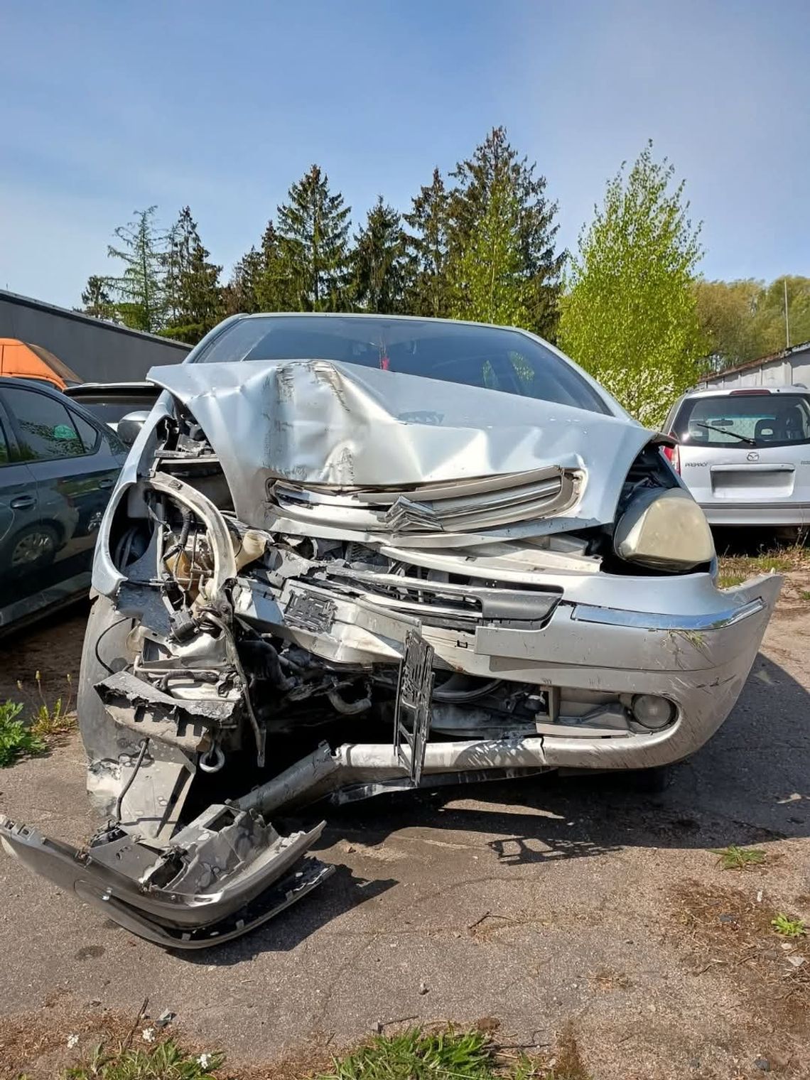 Uciekając przed policją wjechał w kapliczkę. Kierowca citroena był pijany i przewoził narkotyki