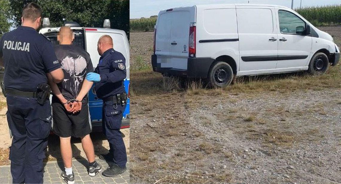 Ukradł samochód budowlańcowi, pojechał do sklepu i załadował towar razem z koszykiem