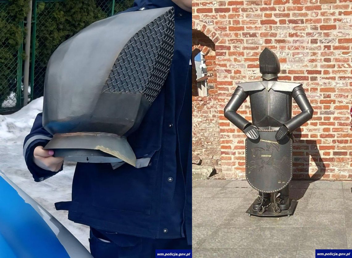 Ukradli rycerzowi głowę, ale potem się przestraszyli i wrzucili ją do śmietnika. Wróciła już na swoje miejsce