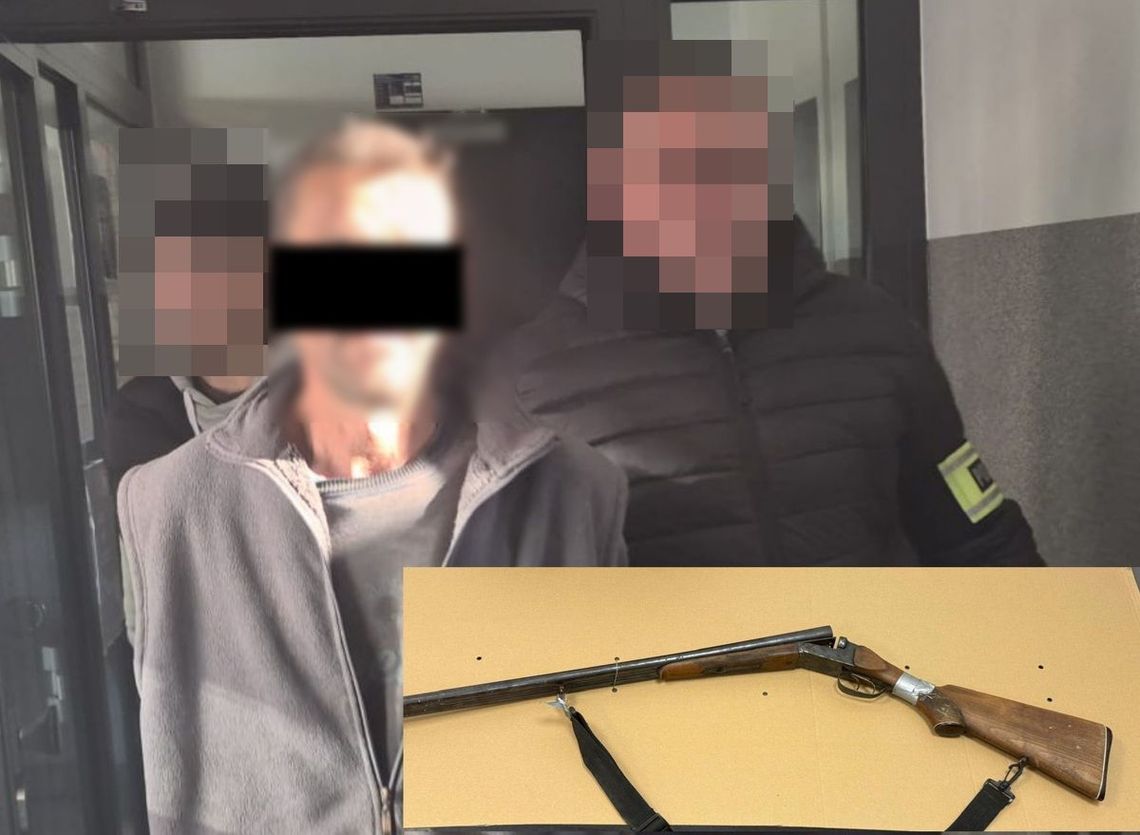 Ukrainiec groził partnerce i jej synowi strzelbą. W trakcie awantury padł strzał Ukrainiec groził partnerce i jej synowi strzelbą. W trakcie awantury padł strzał