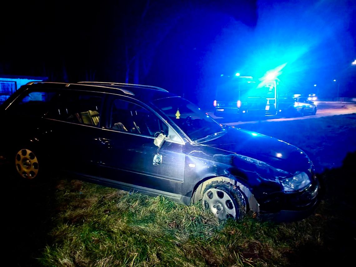 Ukrainiec z trzema promilami uciekał policji. Po kilku kilometrach rozbił audi na znaku drogowym Ukrainiec z trzema promilami uciekał policji. Po kilku kilometrach rozbił audi na znaku drogowym