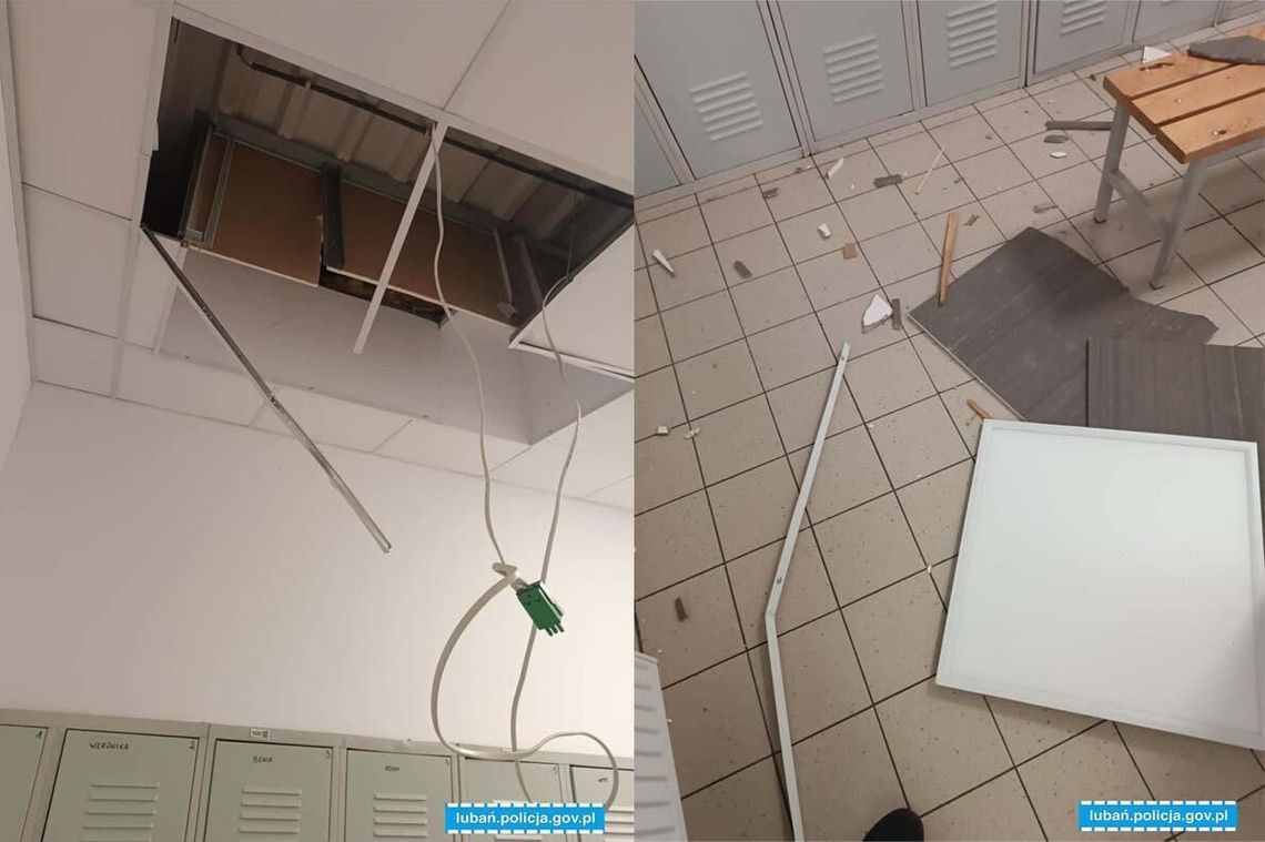 Ukrainiec złapany na kradzieży flaszki chciał uciec przez sufit. Konstrukcja się zawaliła